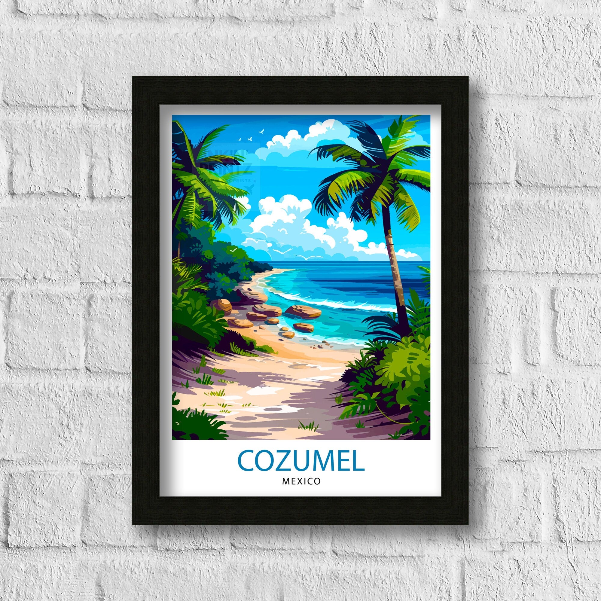 Cozumel Mexico Travel Print Wall Art Cozumel Wall Hanging Home Décor Cozumel Gift Art Lovers Mexico Art Lover Gift Print Art