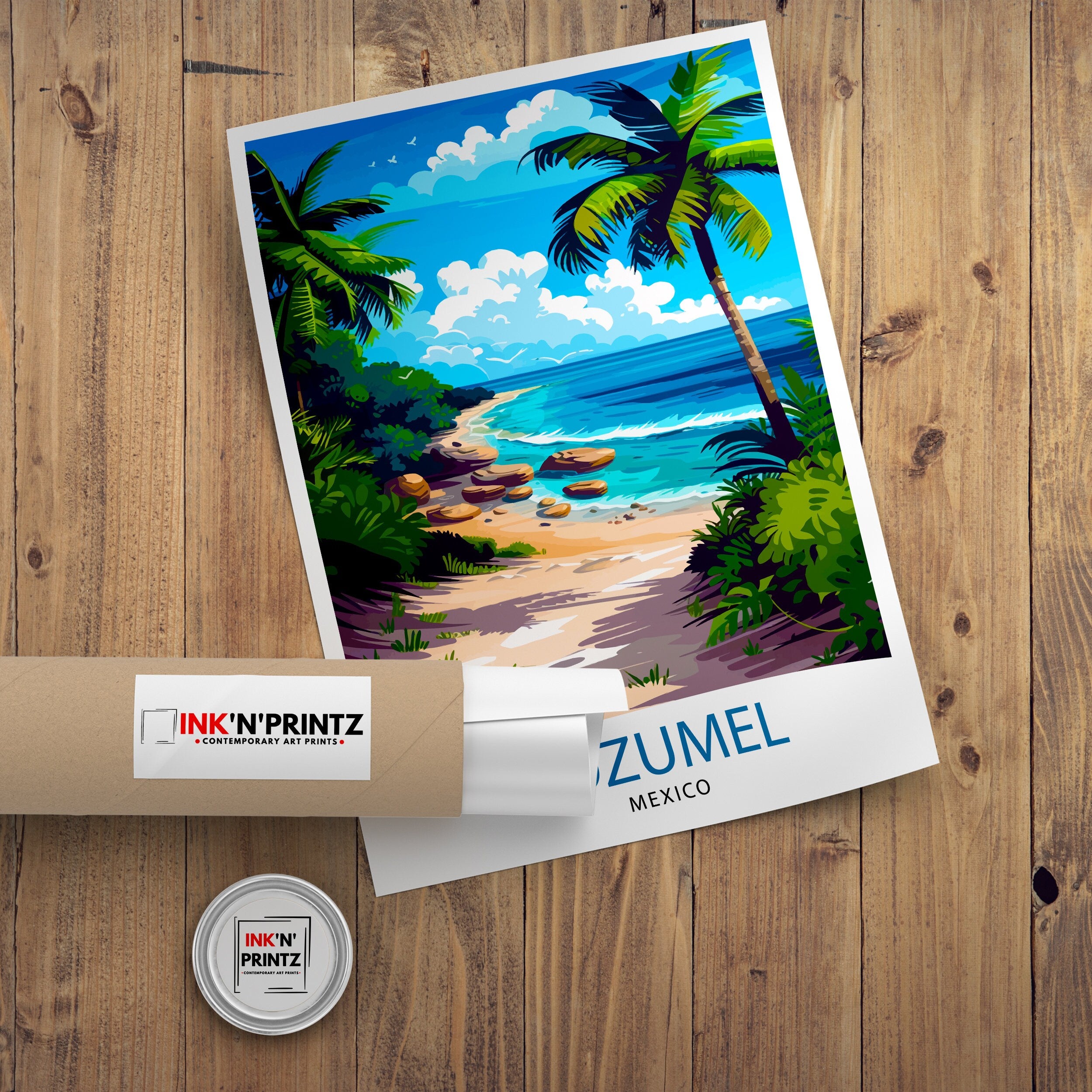 Cozumel Mexico Travel Print Wall Art Cozumel Wall Hanging Home Décor Cozumel Gift Art Lovers Mexico Art Lover Gift Print Art