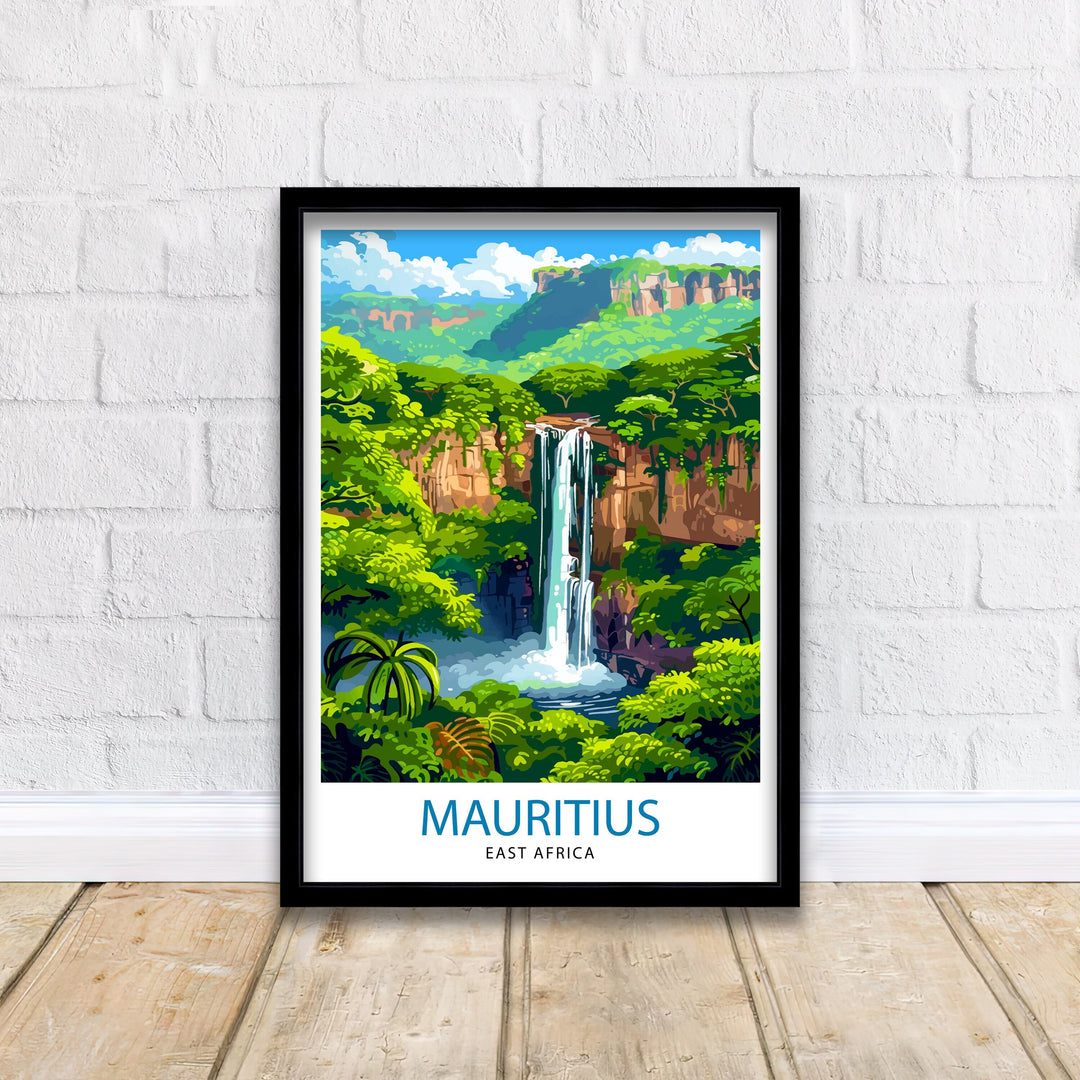 Mauritius Travel Print Mauritius Poster | Mauritius | Mauritius Wall Art | Travel Print | Travel Poster | Mauritius Art | Mauritius Travel