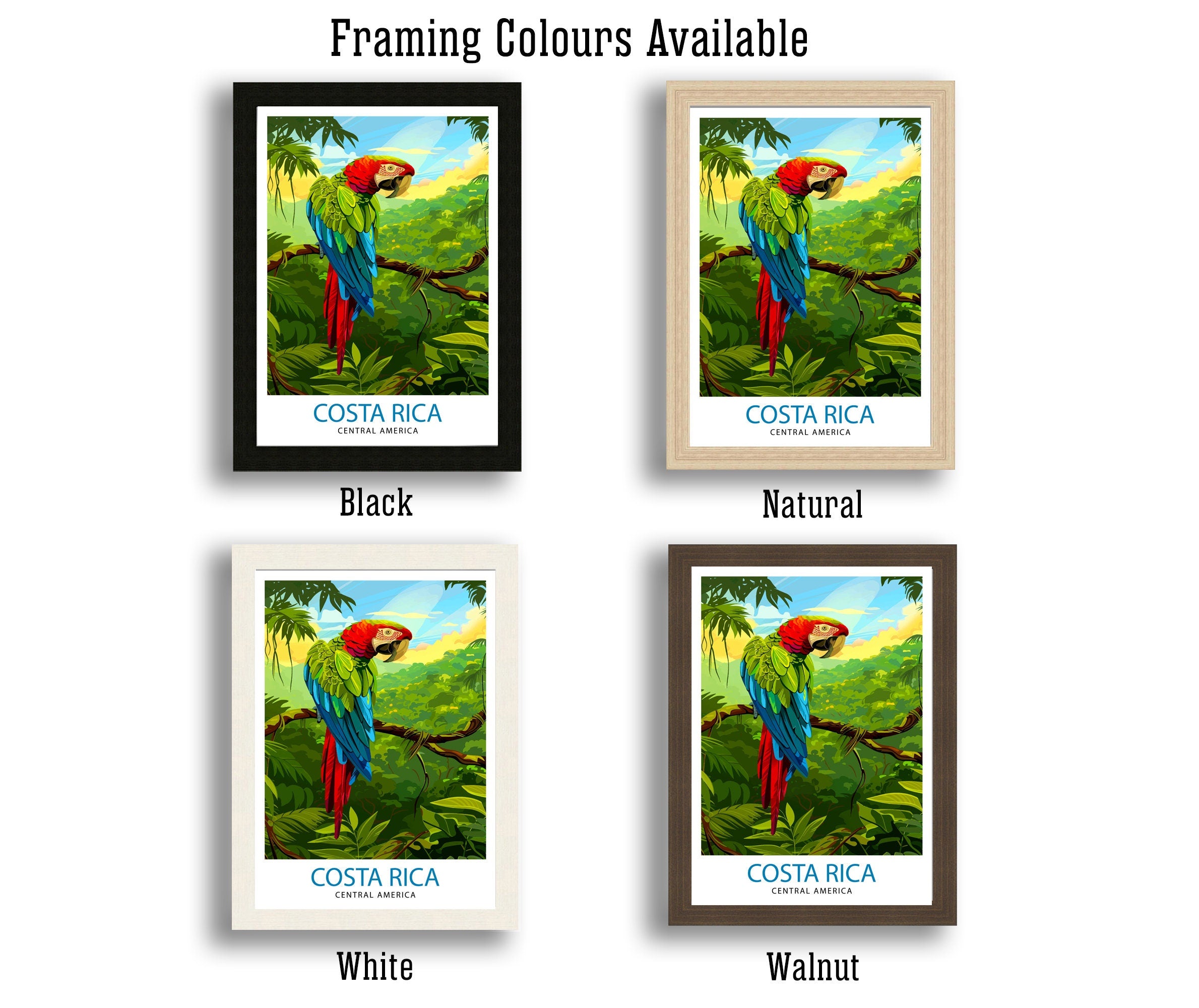 Costa Rica Travel Print Wall Decor Wall Art Costa Rica Wall Hanging Home Décor Costa Rica Gift Art Lovers Central America Art Lover Gift
