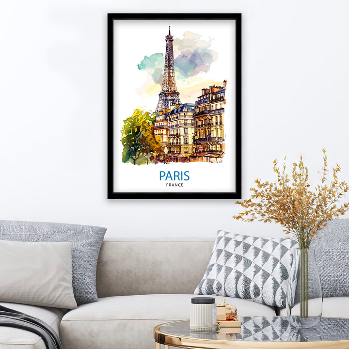 Paris France Travel Poster