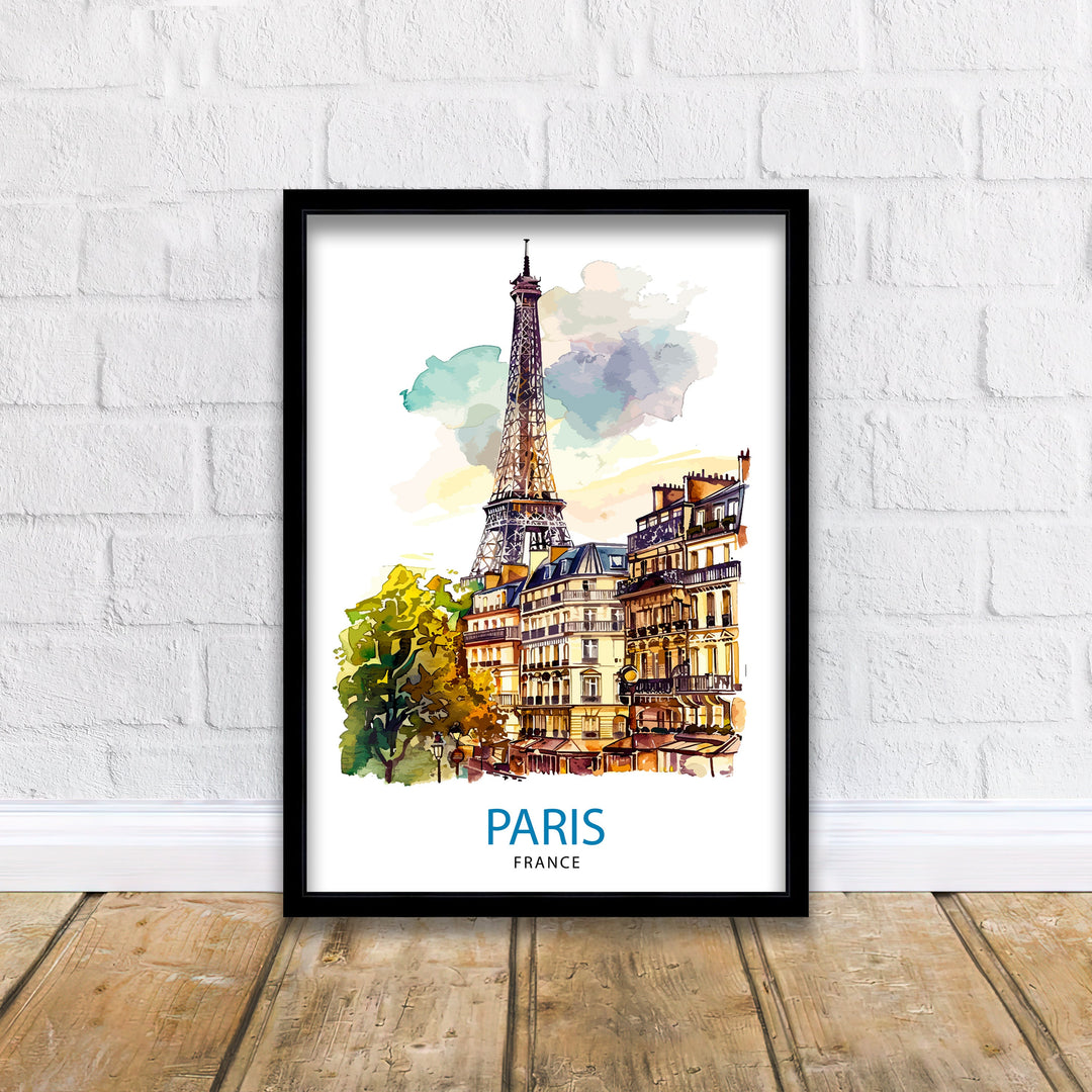 Paris France Travel Poster