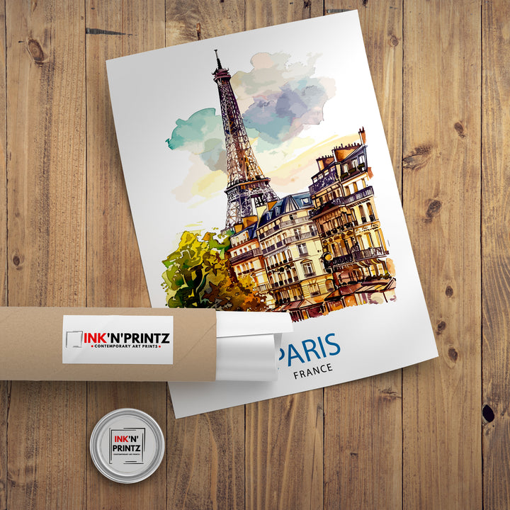 Paris France Travel Poster