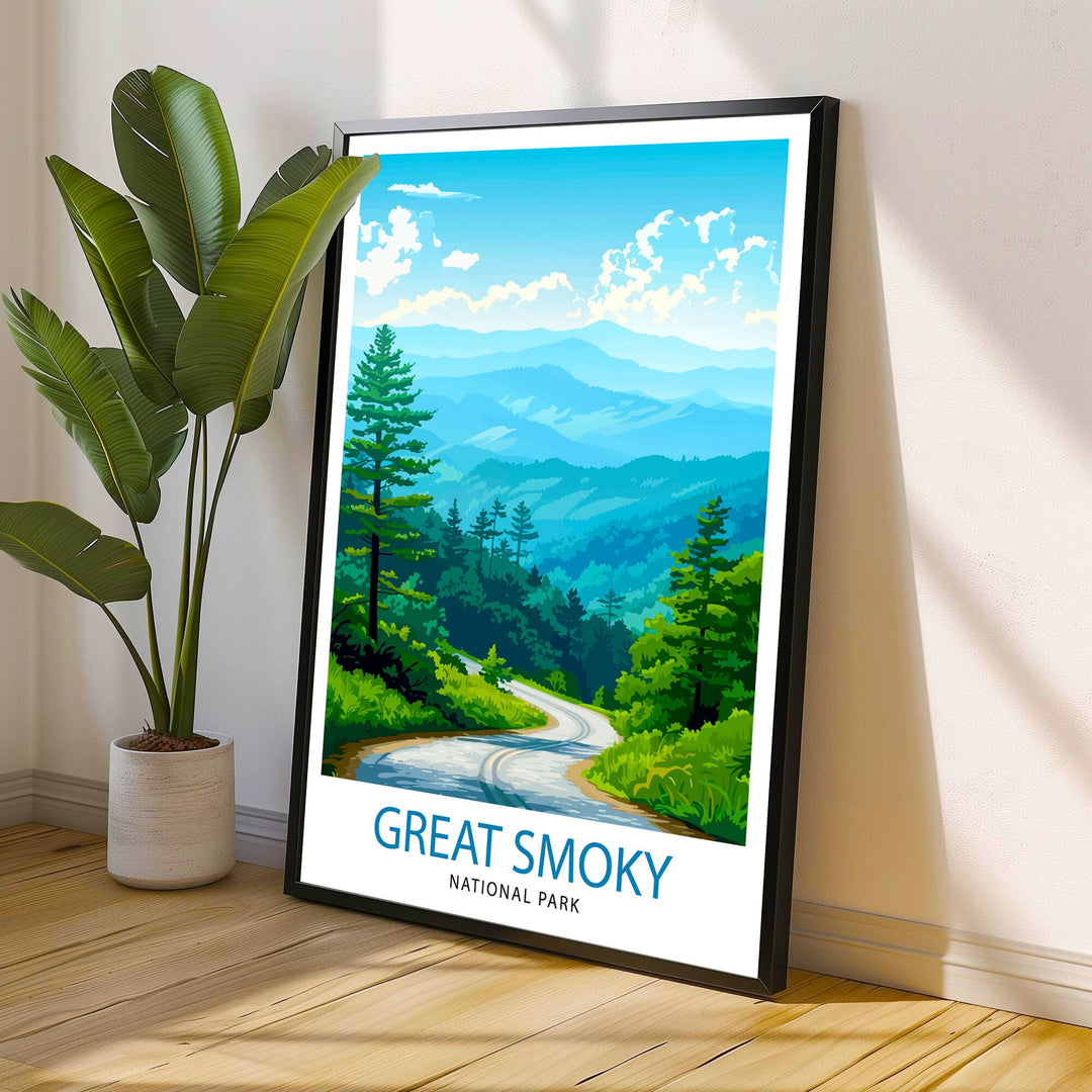 Great Smoky Mountains National Park Travel Print Wall Decor Wall Art Great Smoky Mountains Wall Hanging Home Décor Great Smoky