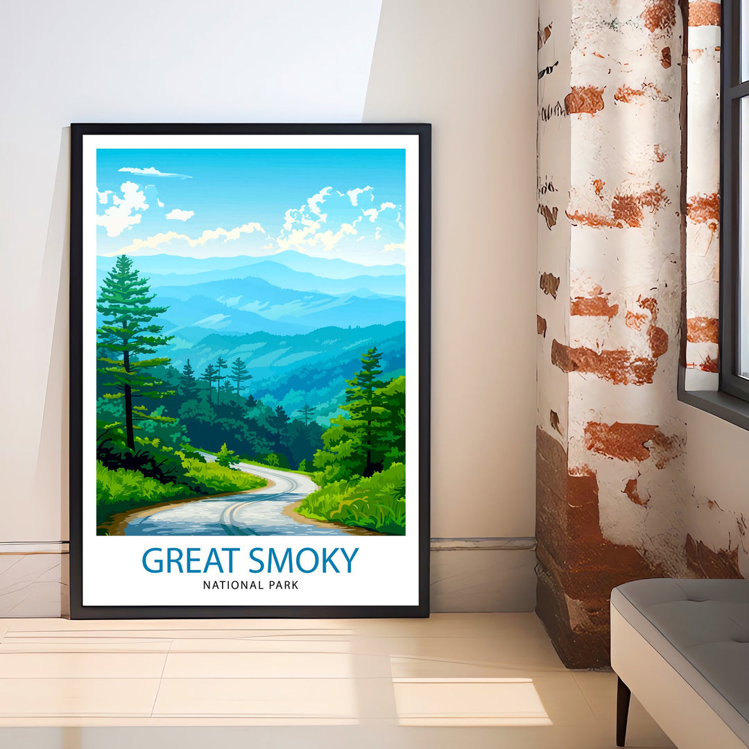 Great Smoky Mountains National Park Travel Print Wall Decor Wall Art Great Smoky Mountains Wall Hanging Home Décor Great Smoky