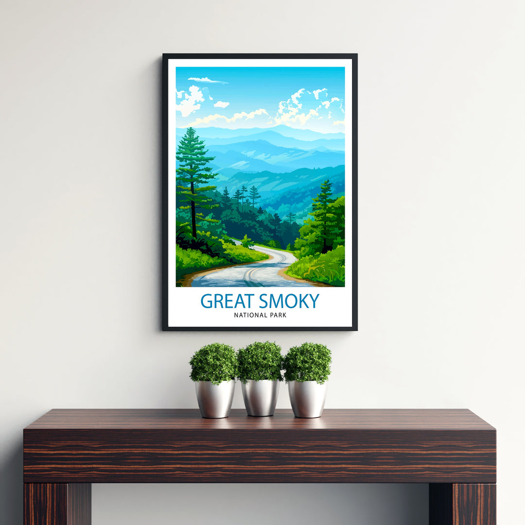 Great Smoky Mountains National Park Travel Print Wall Decor Wall Art Great Smoky Mountains Wall Hanging Home Décor Great Smoky