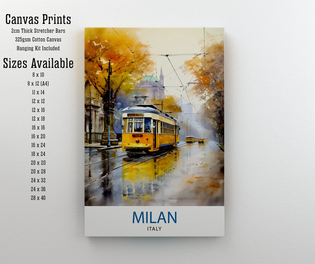 Milan Italy Travel Print Milan Wall Decor Milan Poster Italy Travel Prints Milan Art Print Milan Illustration Milan Wall Art Italy Print