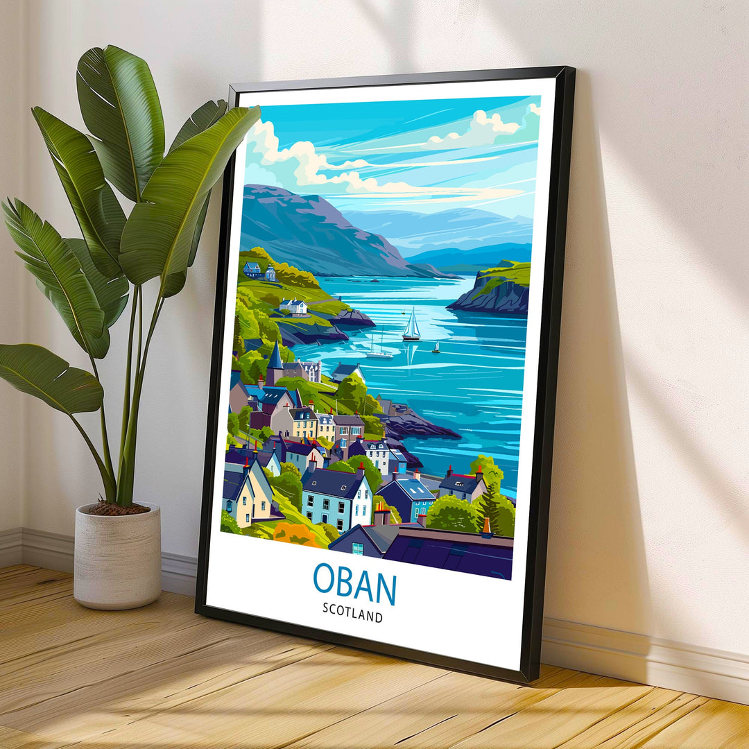 Oban Scotland Travel Print Wall Decor Wall Art Oban Wall Hanging Home Décor Oban Gift Art Lovers Scotland Art Lover Gift Print Art