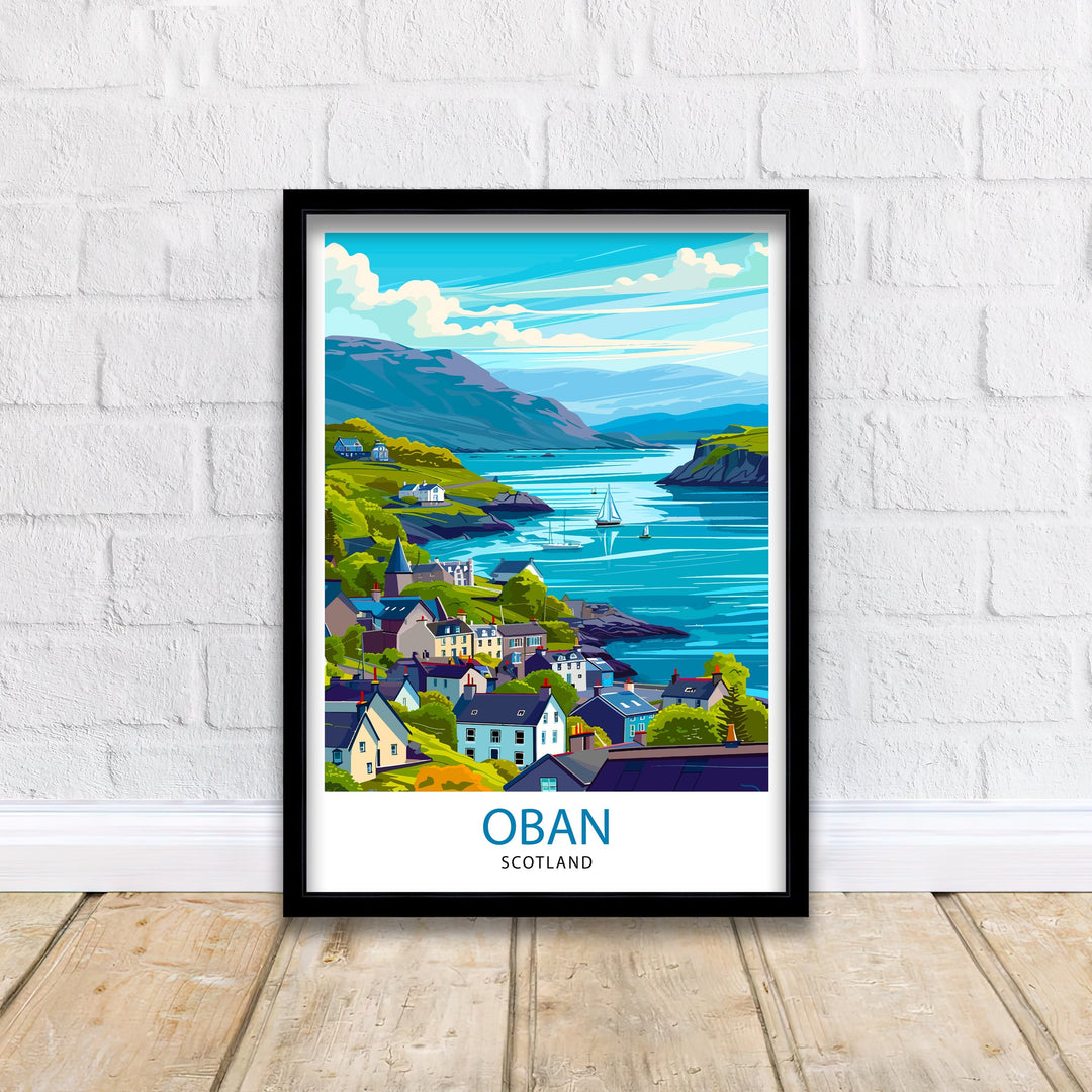 Oban Scotland Travel Print Wall Decor Wall Art Oban Wall Hanging Home Décor Oban Gift Art Lovers Scotland Art Lover Gift Print Art