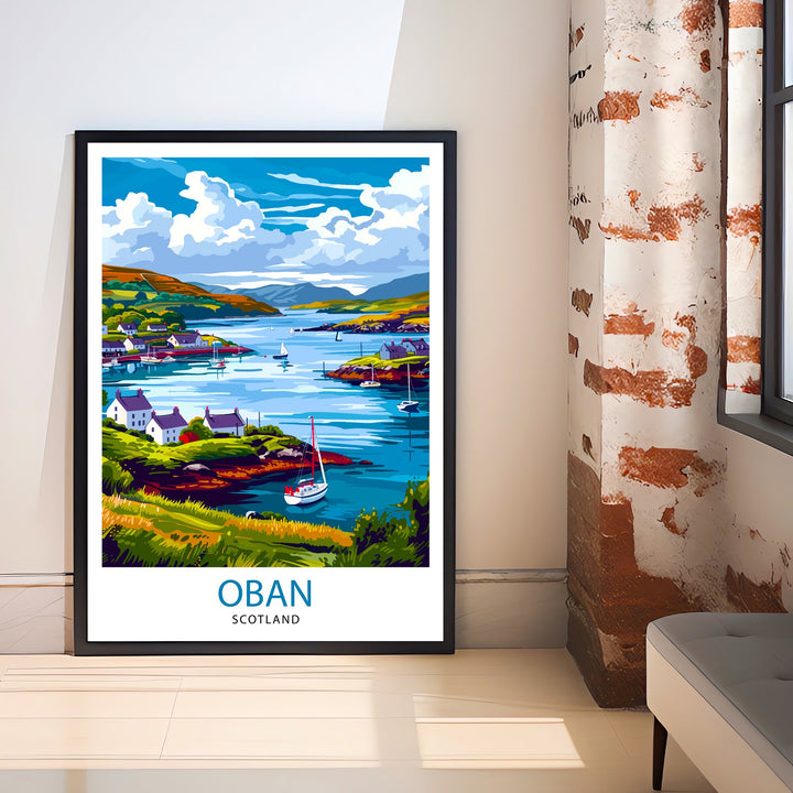 Oban Scotland Travel Print Wall Decor Wall Art Oban Wall Hanging Home Décor Oban Gift Art Lovers Scotland Art Lover Gift Print Art