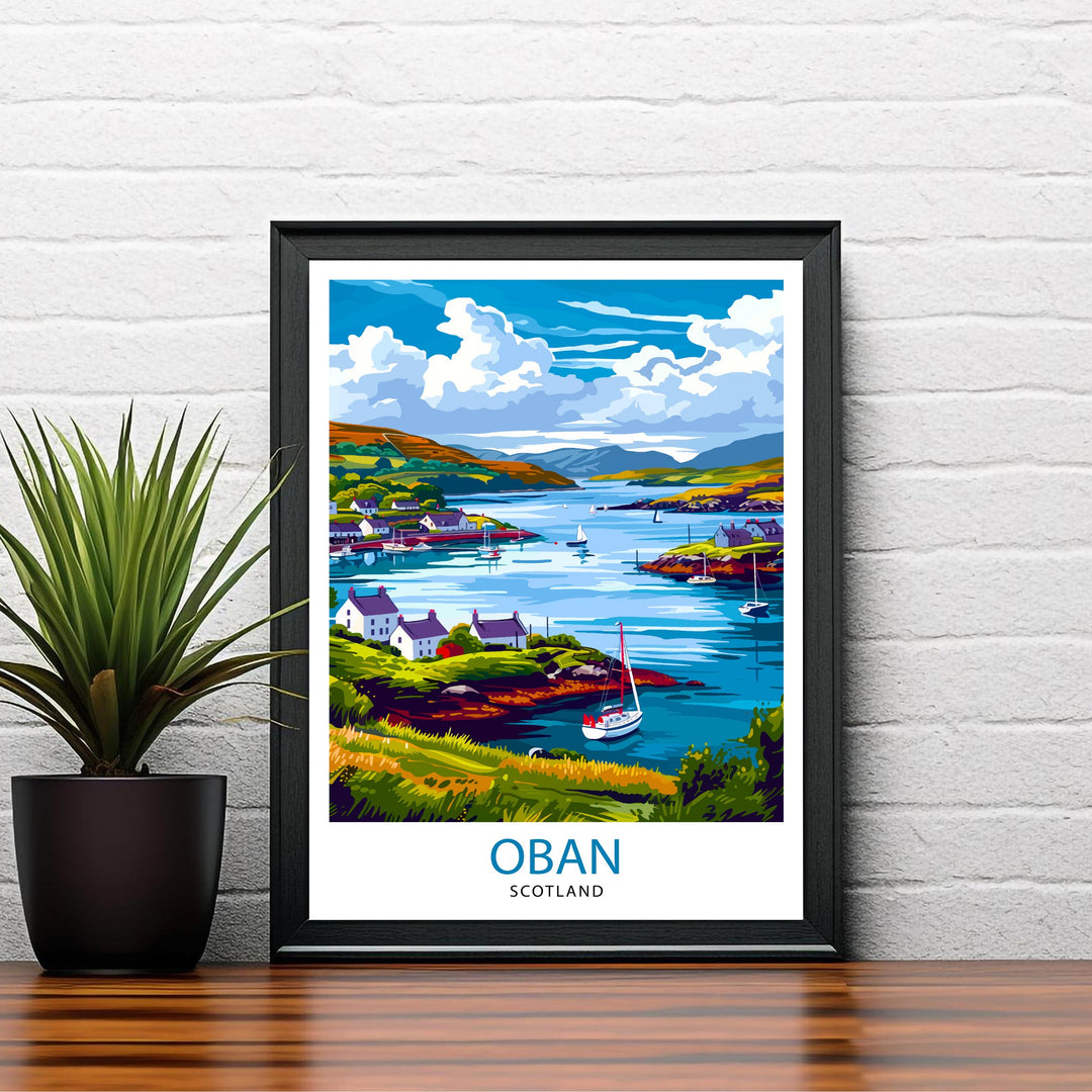 Oban Scotland Travel Print Wall Decor Wall Art Oban Wall Hanging Home Décor Oban Gift Art Lovers Scotland Art Lover Gift Print Art