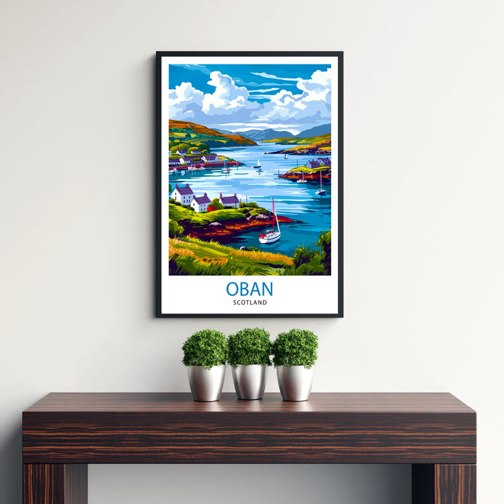 Oban Scotland Travel Print Wall Decor Wall Art Oban Wall Hanging Home Décor Oban Gift Art Lovers Scotland Art Lover Gift Print Art