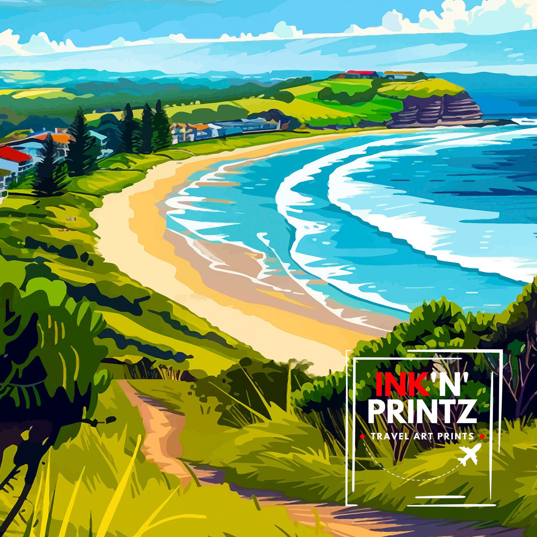 Lennox Head Australia Travel Poster