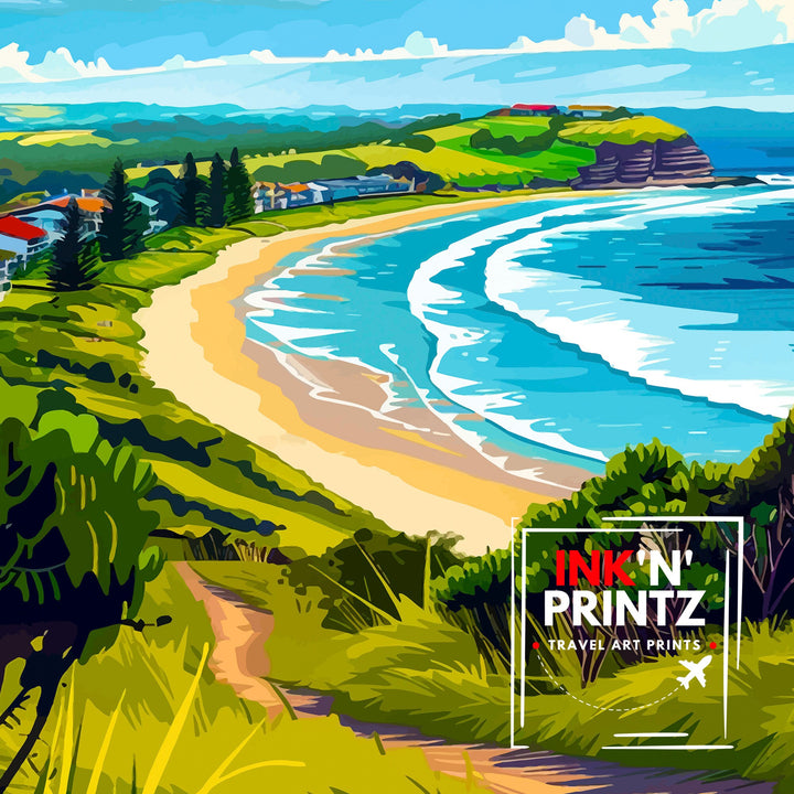 Lennox Head Australia Travel Poster