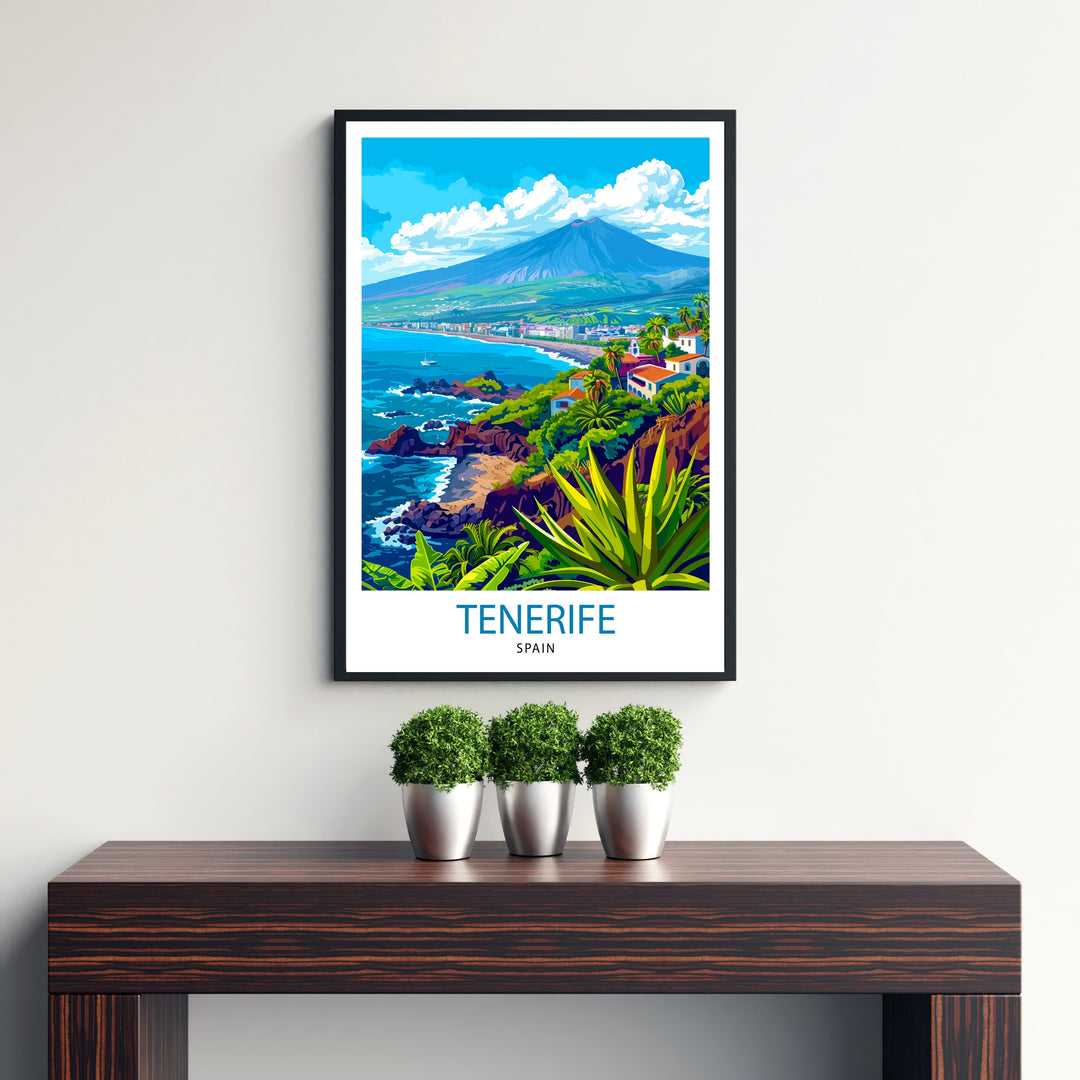 Tenerife Spain Travel Poster Tenerife