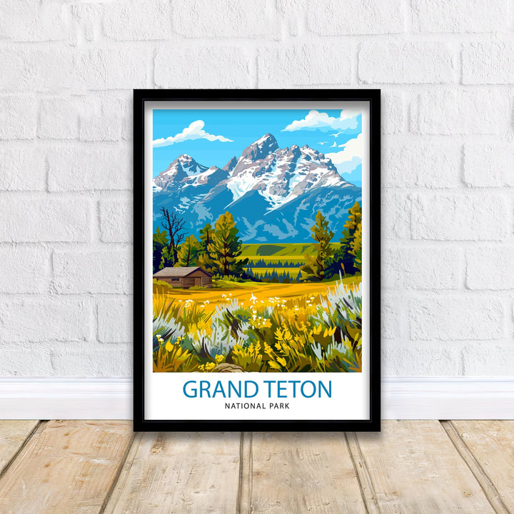 Grand Teton National Park Travel Print Wall Decor Wall Art Grand Teton Wall Hanging Home Décor Grand Teton Gift Art Lovers USA Art Lover