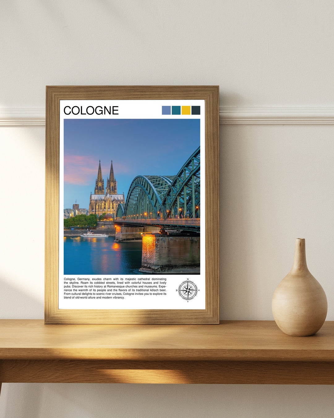 Cologne Germany Travel Poster , Cologne