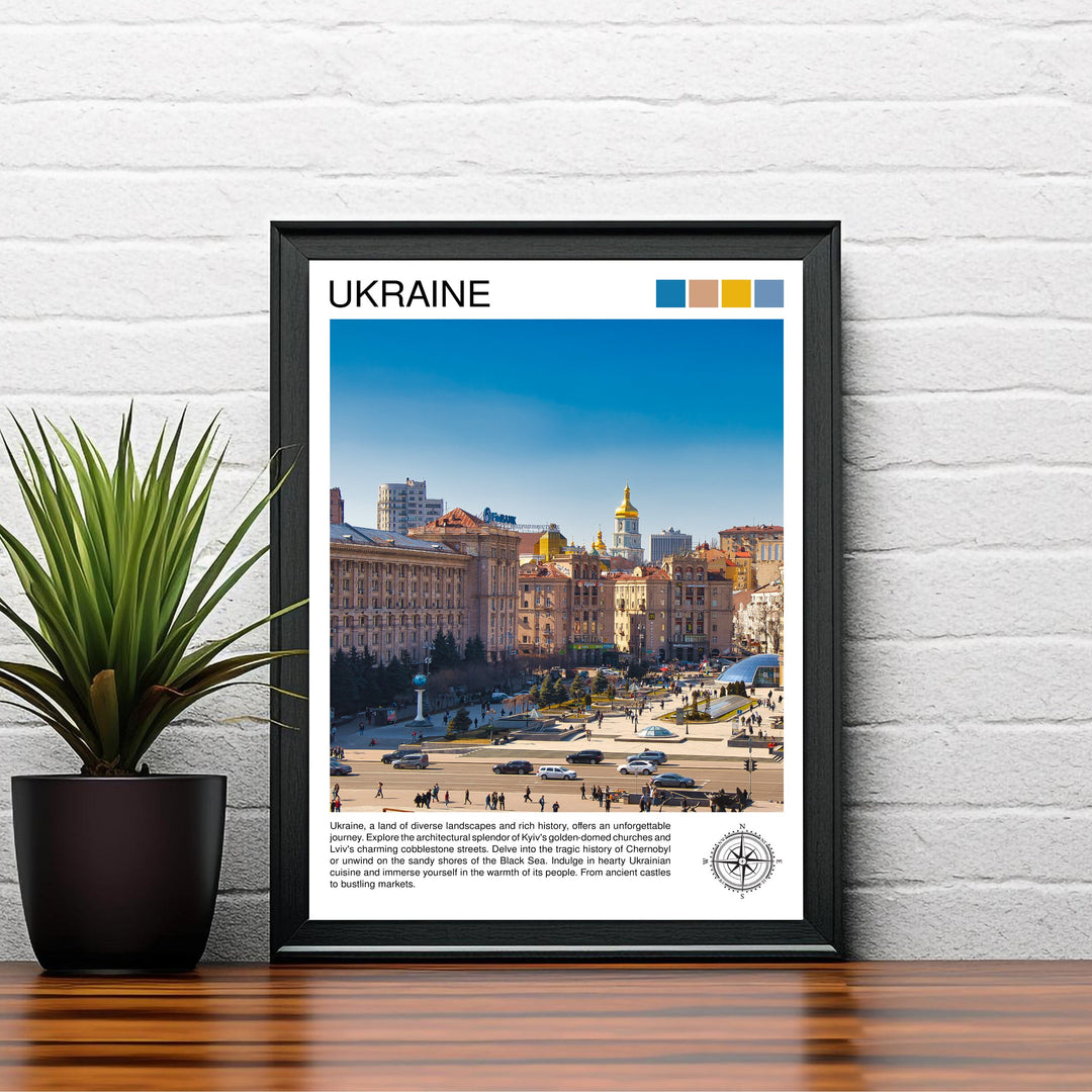 Ukraine Travel Print Wall Decor Wall Art Ukraine Wall Hanging Home Décor Ukraine Gift Art Lovers Europe Art Lover Gift Print Art