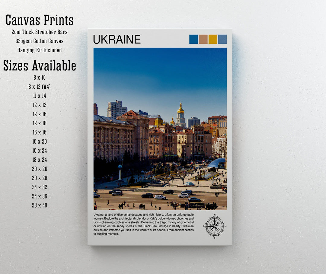 Ukraine Travel Print Wall Decor Wall Art Ukraine Wall Hanging Home Décor Ukraine Gift Art Lovers Europe Art Lover Gift Print Art