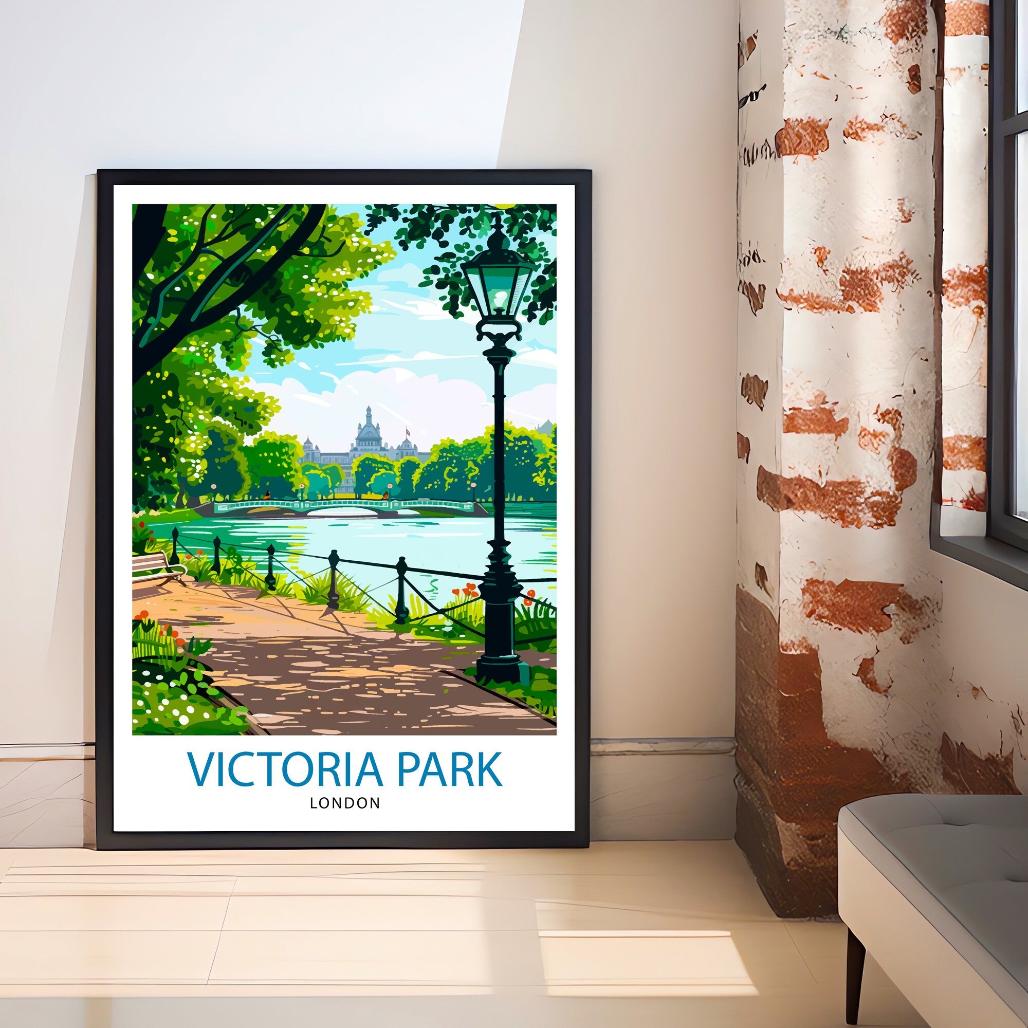Victoria Park London Travel Print Wall Decor Wall Art Victoria Park Wall Hanging Home Décor Victoria Park Gift Art Lovers UK Art Lover Gift