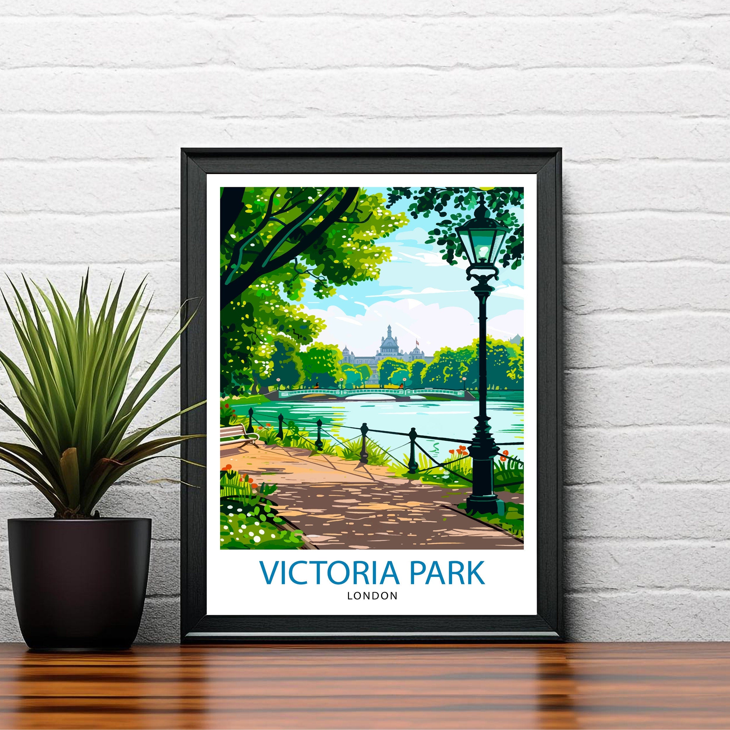 Victoria Park London Travel Print Wall Decor Wall Art Victoria Park Wall Hanging Home Décor Victoria Park Gift Art Lovers UK Art Lover Gift