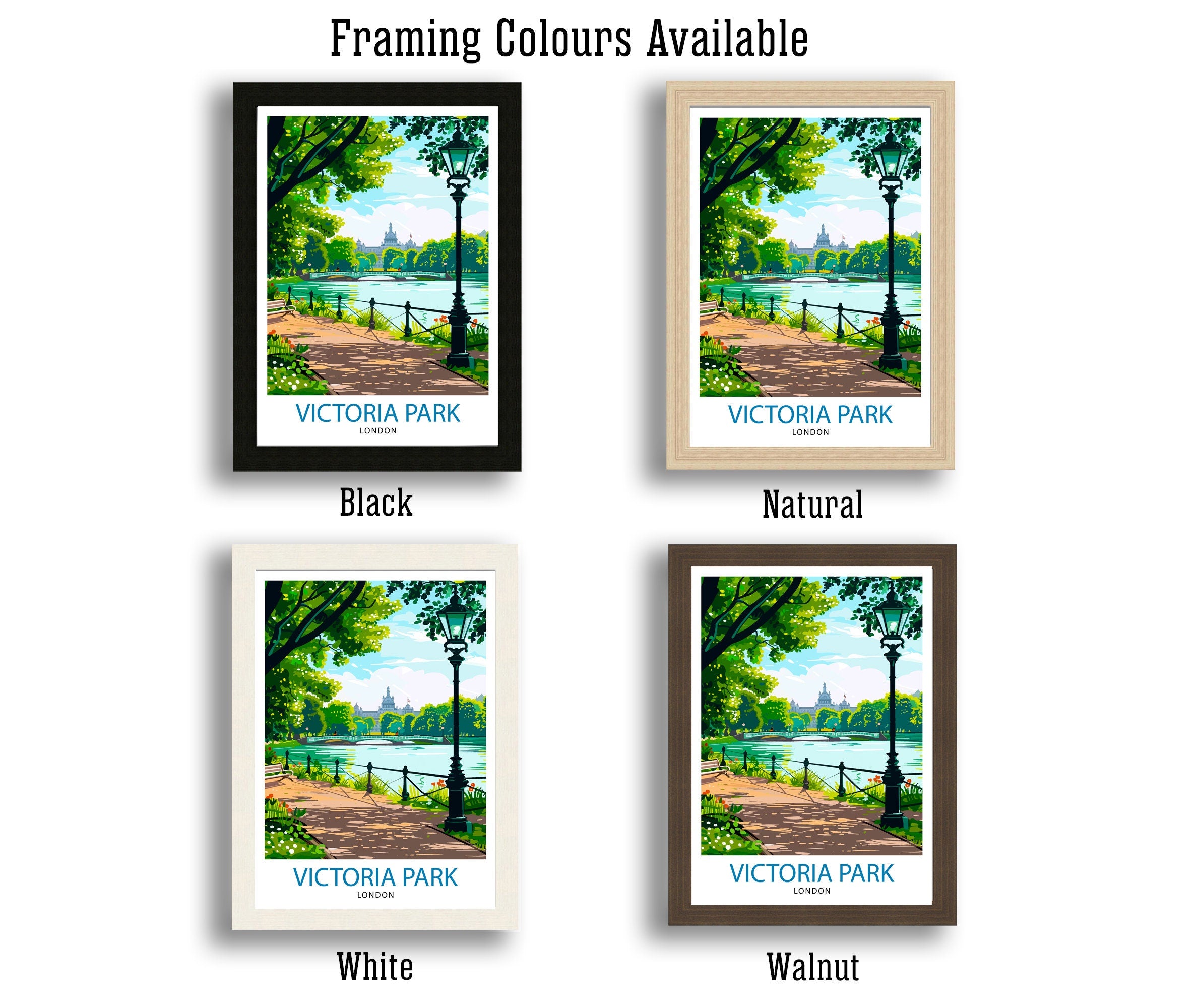 Victoria Park London Travel Print Wall Decor Wall Art Victoria Park Wall Hanging Home Décor Victoria Park Gift Art Lovers UK Art Lover Gift