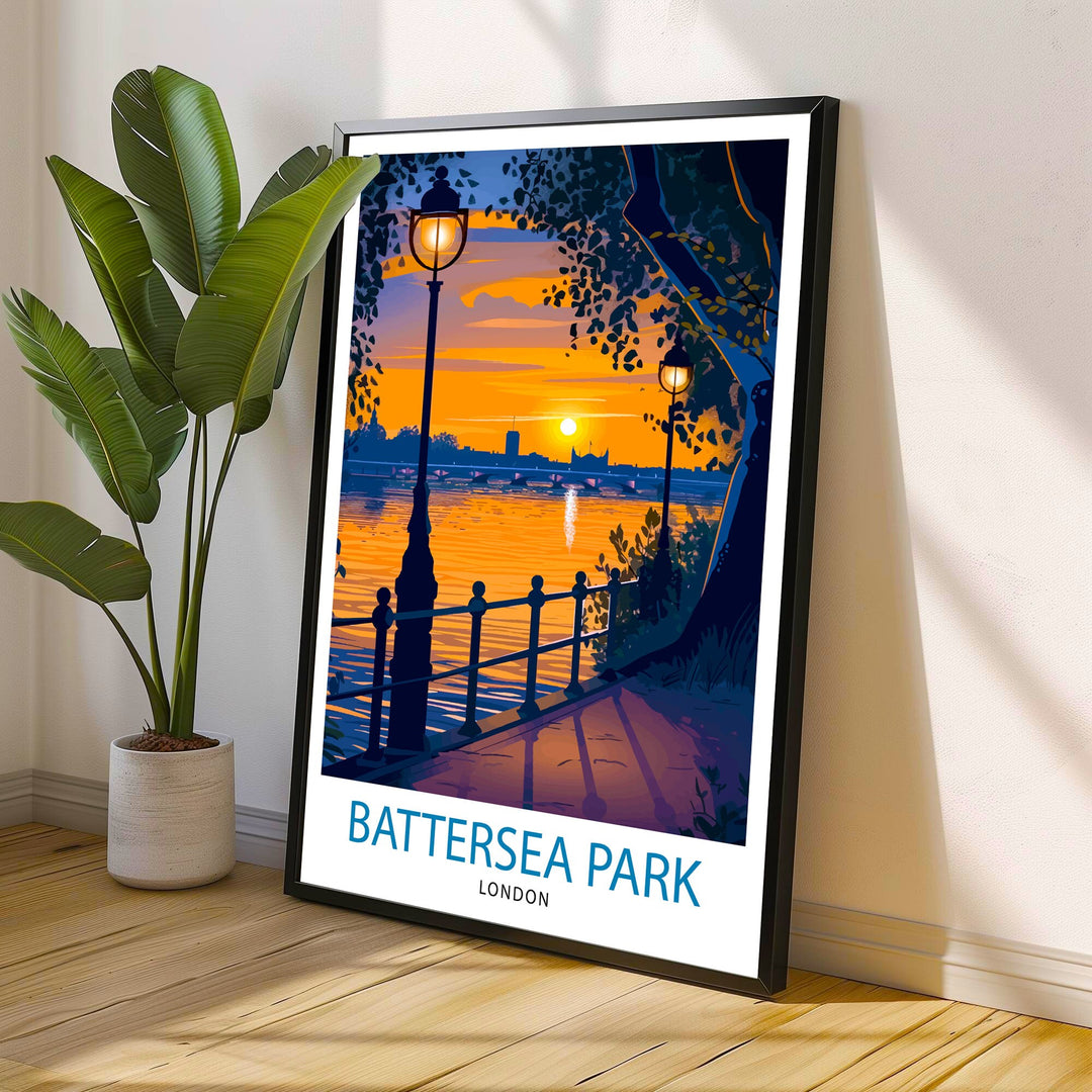 Battersea Park London Travel Print Wall Decor Wall Art Battersea Park Wall Hanging Home Décor Battersea Park Gift Art Lovers UK Art Lover