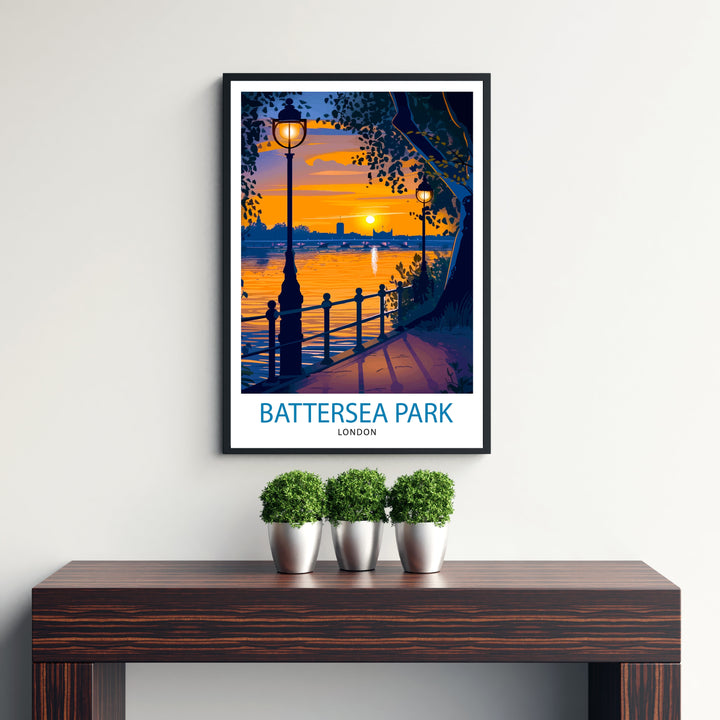 Battersea Park London Travel Print Wall Decor Wall Art Battersea Park Wall Hanging Home Décor Battersea Park Gift Art Lovers UK Art Lover