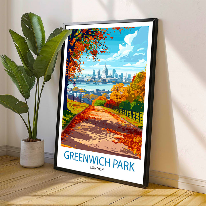 Greenwich Park London Travel Print Wall Decor Wall Art Greenwich Park Wall Hanging Home Décor Greenwich Park Gift Art Lovers UK Art Lover