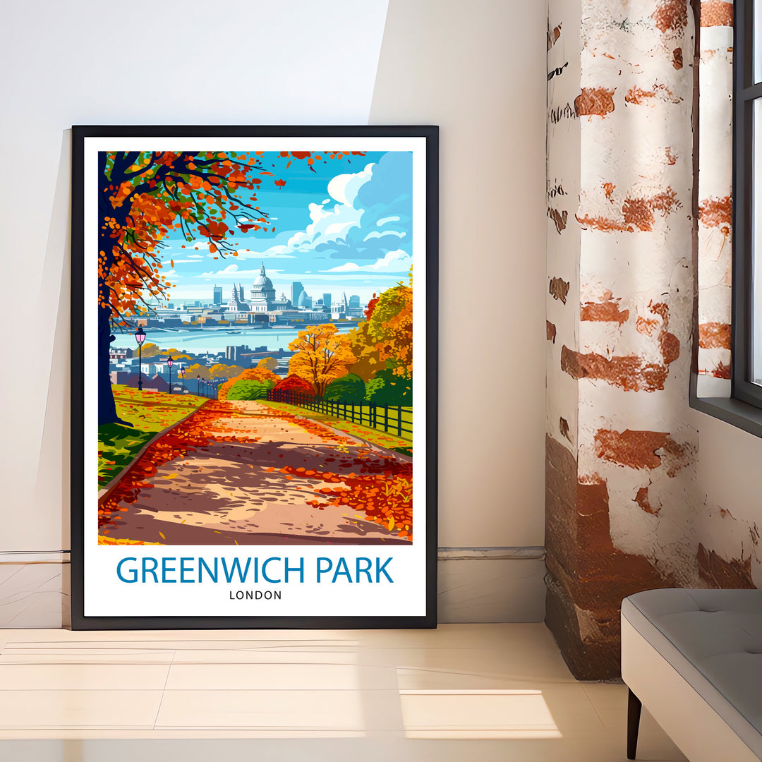 Greenwich Park London Travel Print Wall Decor Wall Art Greenwich Park Wall Hanging Home Décor Greenwich Park Gift Art Lovers UK Art Lover