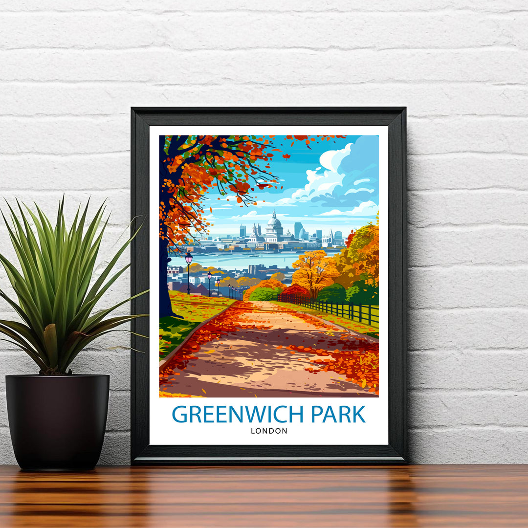 Greenwich Park London Travel Print Wall Decor Wall Art Greenwich Park Wall Hanging Home Décor Greenwich Park Gift Art Lovers UK Art Lover