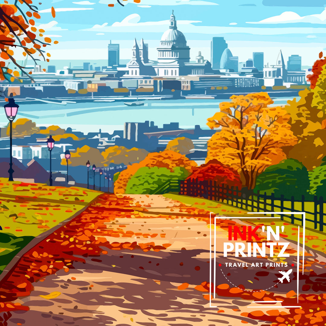 Greenwich Park London Travel Print Wall Decor Wall Art Greenwich Park Wall Hanging Home Décor Greenwich Park Gift Art Lovers UK Art Lover