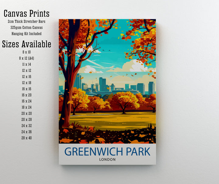 Greenwich Park London Travel Print Wall Decor Wall Art Greenwich Park Wall Hanging Home Décor Greenwich Park Gift Art Lovers UK Art Lover