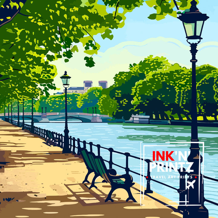 Hyde Park London Travel Poster