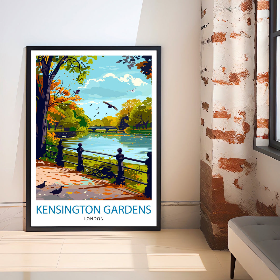 Kensington Gardens London Travel Print Wall Decor Wall Art Kensington Gardens Wall Hanging Home Décor Kensington Gardens Gift Art Lovers UK