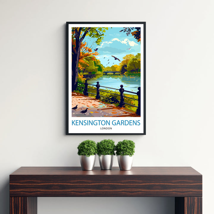 Kensington Gardens London Travel Print Wall Decor Wall Art Kensington Gardens Wall Hanging Home Décor Kensington Gardens Gift Art Lovers UK