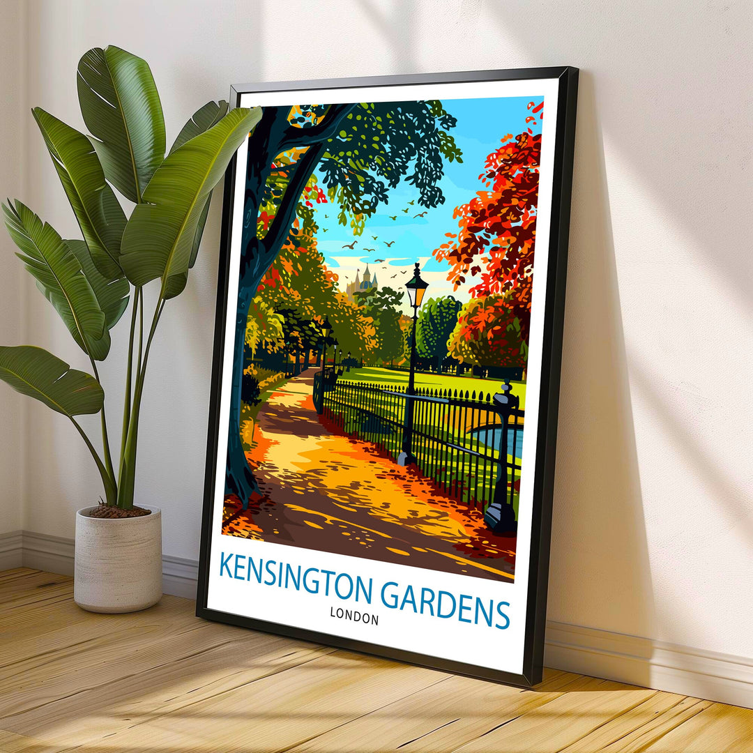 Kensington Gardens London Travel Print Wall Decor Wall Art Kensington Gardens Wall Hanging Home Décor Kensington Gardens Gift Art Lovers UK