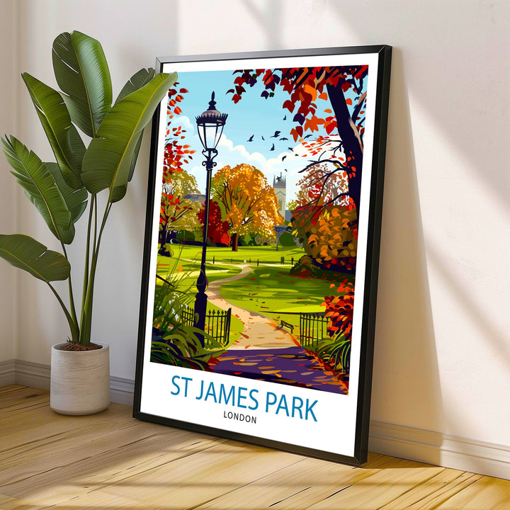 St James's Park London Travel Print Wall Decor Wall Art St James's Park Wall Hanging Home Décor St James's Park Gift Art Lovers UK