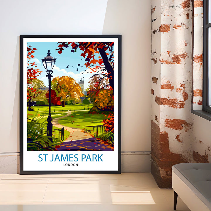 St James's Park London Travel Print Wall Decor Wall Art St James's Park Wall Hanging Home Décor St James's Park Gift Art Lovers UK