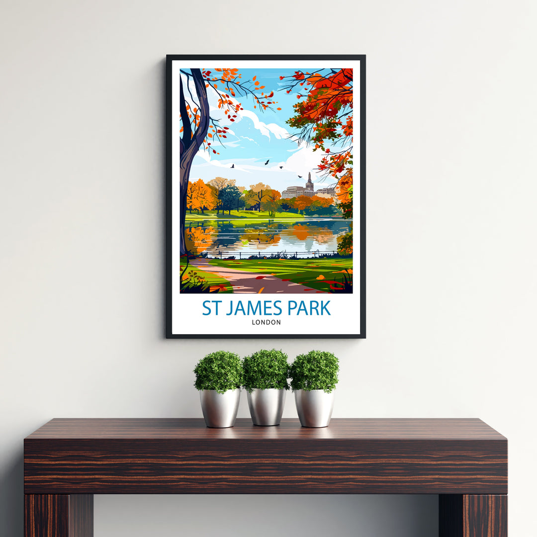 St James's Park London Travel Poster