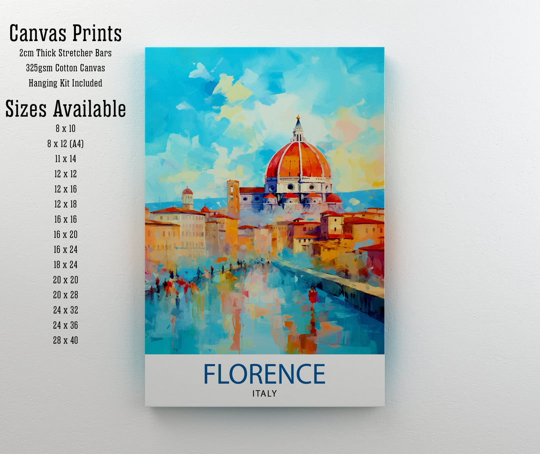 Florence Italy Travel Print Florence Wall Decor Florence Home Living Decor Florence Italy Illustration Travel Poster Gift for Florence