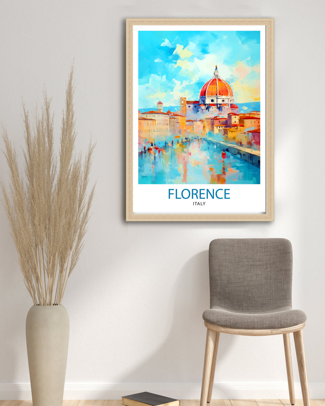 Florence Italy Travel Print Florence Wall Decor Florence Home Living Decor Florence Italy Illustration Travel Poster Gift for Florence