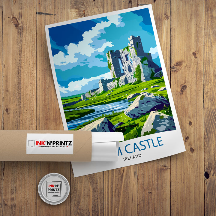 Trim Castle Ireland Travel Poster