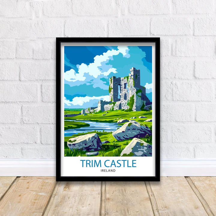 Trim Castle Ireland Travel Poster