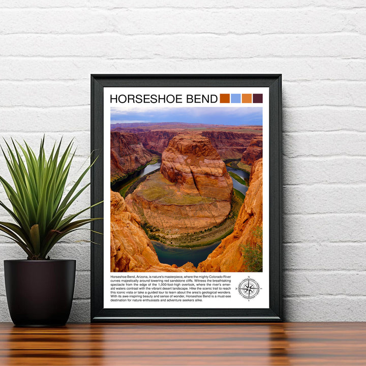 Horseshoe Bend Arizona Travel Print Wall Decor Wall Art Horseshoe Bend Wall Hanging Home Décor Horseshoe Bend Gift Art Lovers Arizona