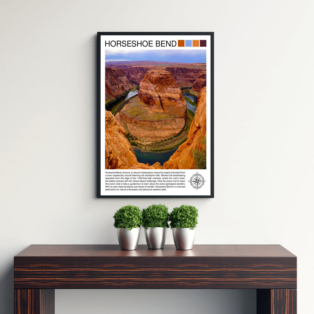 Horseshoe Bend Arizona Travel Print Wall Decor Wall Art Horseshoe Bend Wall Hanging Home Décor Horseshoe Bend Gift Art Lovers Arizona