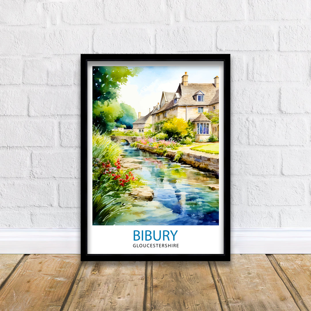 Bibury Travel Print Wall Decor Wall Art Bibury Wall Hanging Home Décor Bibury Gift Art Lovers England Art Lover Gift Print Art