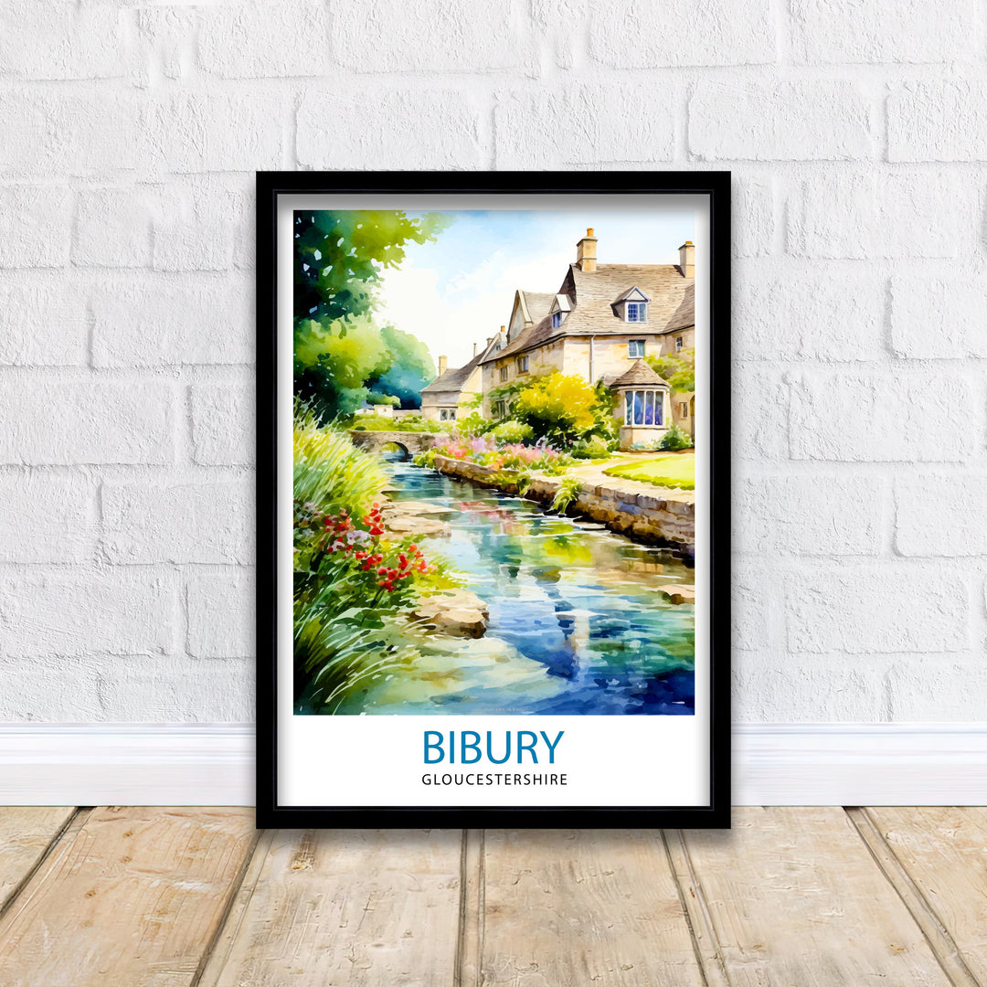 Bibury Travel Print Wall Decor Wall Art Bibury Wall Hanging Home Décor Bibury Gift Art Lovers England Art Lover Gift Print Art