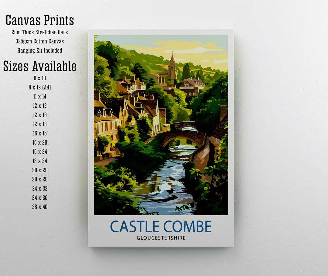 Castle Combe Travel Print Wall Decor Wall Art Castle Combe Wall Hanging Home Décor Castle Combe Gift Art Lovers England Art Lover Gift