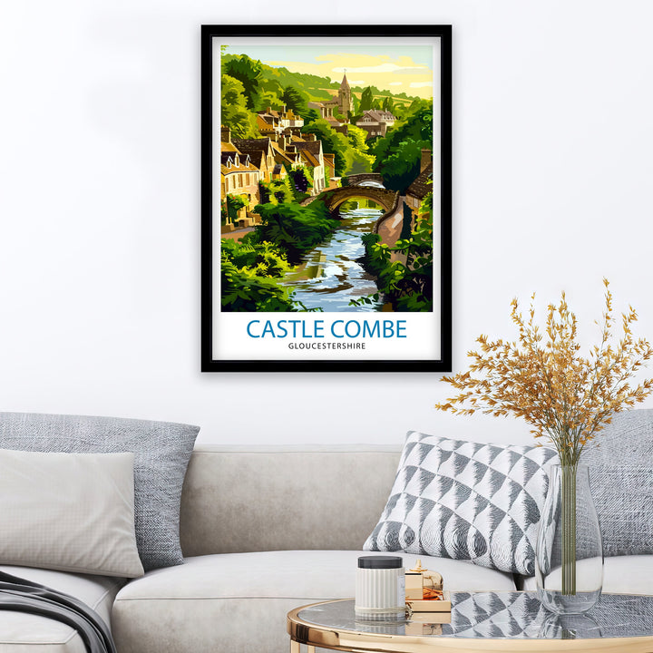 Castle Combe Travel Print Wall Decor Wall Art Castle Combe Wall Hanging Home Décor Castle Combe Gift Art Lovers England Art Lover Gift